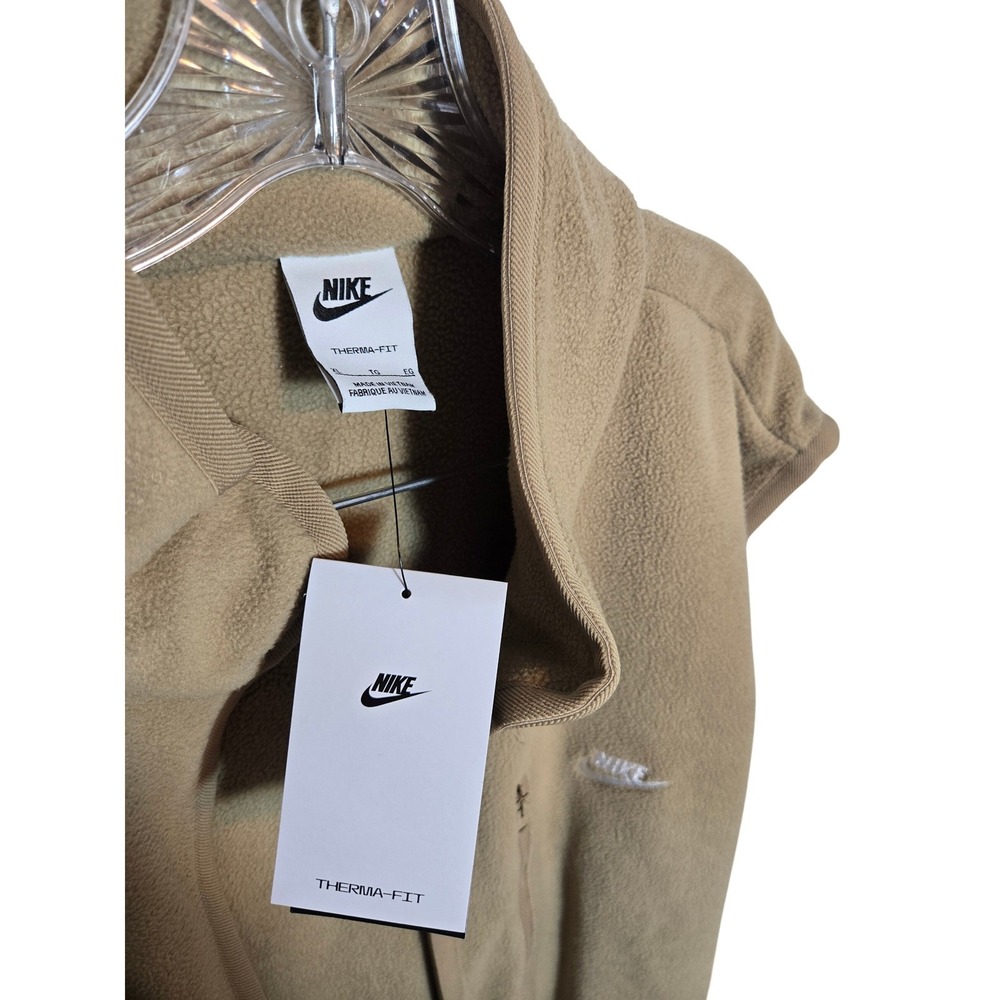 Nike Therma-FIT Mens Full Zip Fleece Vest Khaki Tan XL DQ4830-247 - Picture 3 of 8